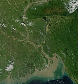 Imagen de satélite de Bangladés