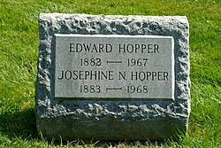 Lápida de Edward Hopper y Josephine N. Hopper