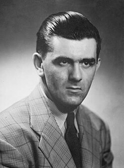 Retrato fotográfico de perfil de Maurice Richard durante su etapa deportiva