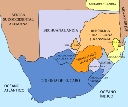Mapa histórico de Suazilandia de 1885