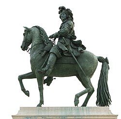 Estatua ecuestre de Luis XIV situada en el Palacio de Versalles