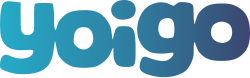 Variante de logotipo corporativo azul de Yoigo