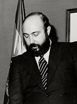 Luis Roldán durante su toma de posesión como director general de la Guardia Civil en 1986