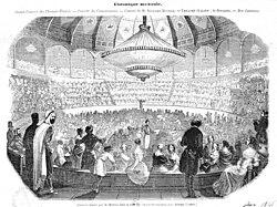 Hector Berlioz dirigiendo un concierto en enero de 1845