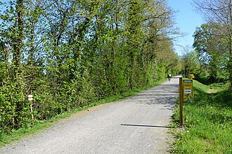 Tramo de la ruta ciclista en Vire
