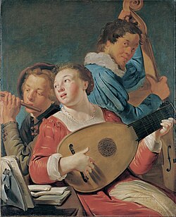 Músicos, óleo sobre lienzo expuesto en Bilbao.