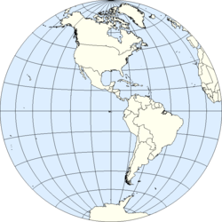 Representación del hemisferio occidental