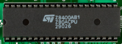 Microprocesador Zilog Z80A fabricado por SGS-Thomson