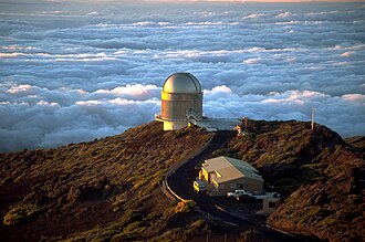 El Telescopio Óptico Nórdico en el Observatorio del Roque de los Muchachos