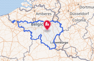 Mapa de la ubicación de Valonia en Bélgica