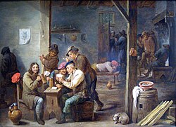 Escena de taberna de 1658 por David Teniers II en la Galería Nacional de Washington