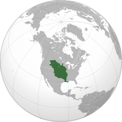 Mapa geográfico histórico de la Luisiana española.
