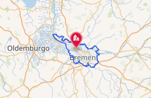 Mapa detallado con la ubicación geográfica de Bremen en Alemania