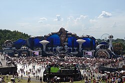 Ambiente nocturno e iluminación en Tomorrowland