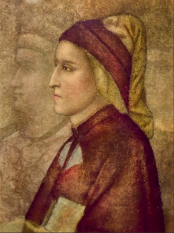 Fresco histórico de Dante pintado por Giotto alrededor de 1314