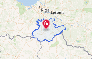 Mapa de la ubicación del municipio de Bauska en Letonia