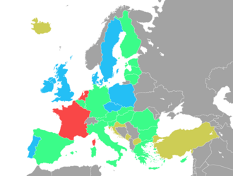 Mapa de ratificación del tratado