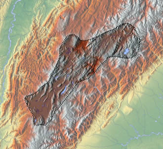 Mapa detallado del Altiplano Cundiboyacense