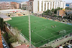 Vista del campo y gradas del Estadio Narcís Sala