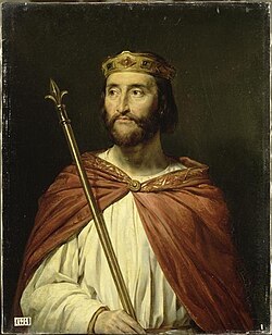 Pintura de Carlos III el Simple por Georges Rouget