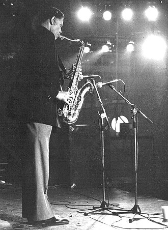 Dexter Gordon actuando en Ámsterdam en el año 1980.