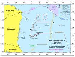 Mapa de delimitación marítima