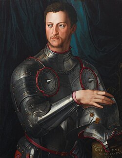 Retrato de Cosme I por Agnolo Bronzino