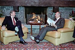 Gorbachov y Reagan en Ginebra