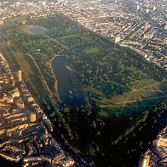 Vista general de un entorno arbolado y natural en Hyde Park