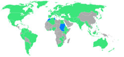 Mapa de los países participantes en los Juegos Olímpicos de Roma 1960