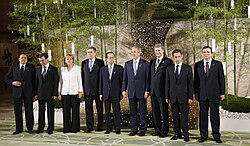 Líderes reunidos en la 34ª cumbre celebrada en Hokkaidō, Japón, en 2008