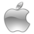 Logo cromado de Apple