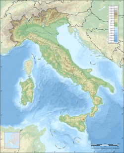 Mapa topográfico detallado de Italia