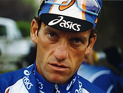 Retrato o imagen de perfil del ciclista profesional italiano Fabio Roscioli