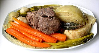 Esquema general y datos de ingredientes básicos del pot-au-feu
