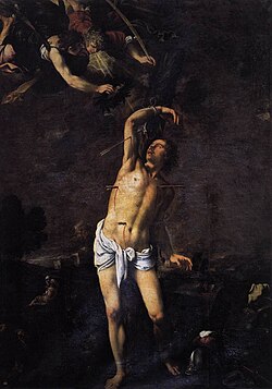 El martirio de San Sebastián, óleo de grandes dimensiones conservado en la catedral de Valencia.