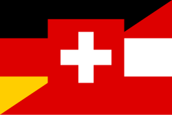 Montaje de banderas de los países de la región DACH