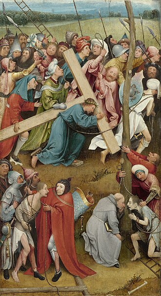 Detalle de la obra Cristo con la Cruz a cuestas de El Bosco en Viena