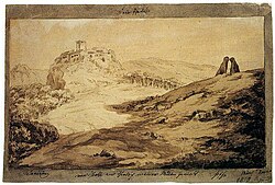Dibujo de Wartburg por Goethe