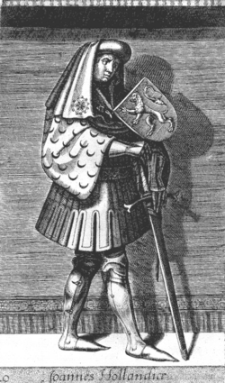 Grabado histórico de Juan I de Holanda del siglo XVI