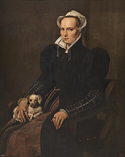 Retrato de Metgen, esposa del pintor, pintado por Antonio Moro en 1554.