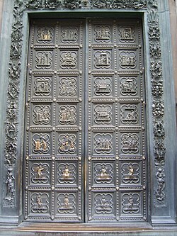 Puerta sur del baptisterio de Florencia por Andrea Pisano