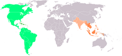 Mapa histórico de las Indias Orientales y Occidentales