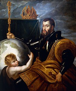 Alegoría de Carlos V como gobernador universal por Pedro Pablo Rubens