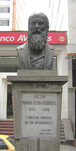 Busto de Mariano Ospina Rodríguez en Medellín