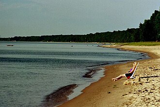 Playa de Harrisville a orillas del Lago Hurón.