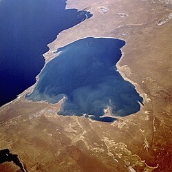 Laguna costera Kara Bogaz Gol en Turkmenistán