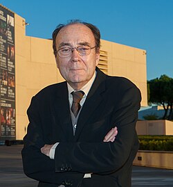 Francisco Calvo Serraller en el Museo de la Universidad de Navarra en octubre de 2016