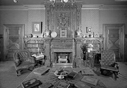 Biblioteca de la casa de Twain en Hartford