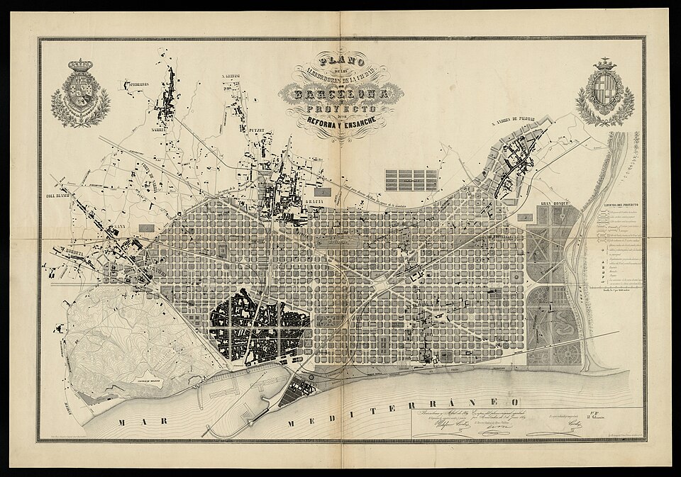 Plano del Ensanche de Barcelona